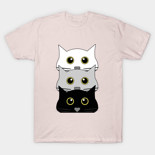 3 cats T-Shirt by UniqueMe